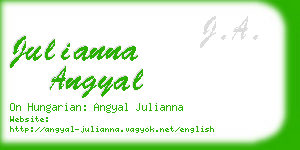 julianna angyal business card